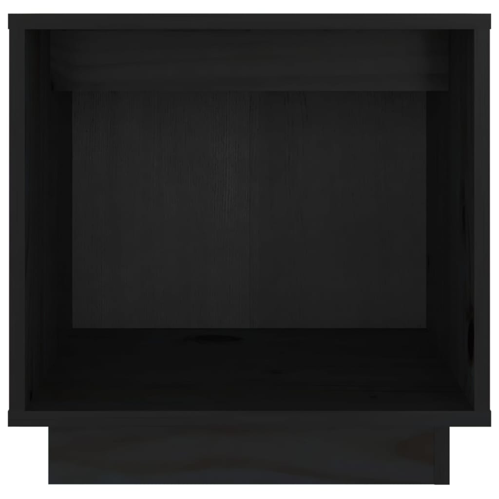 vidaXL Naktinės spintelės, 2vnt., juodos, 40x30x40cm, pušies masyvas