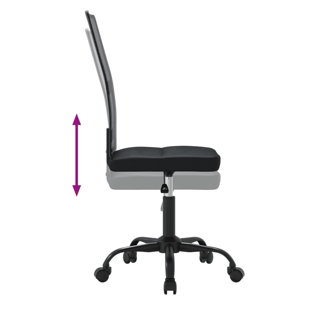 vidaXL Biuro kėdė, juodos spalvos, tinklinis audinys
