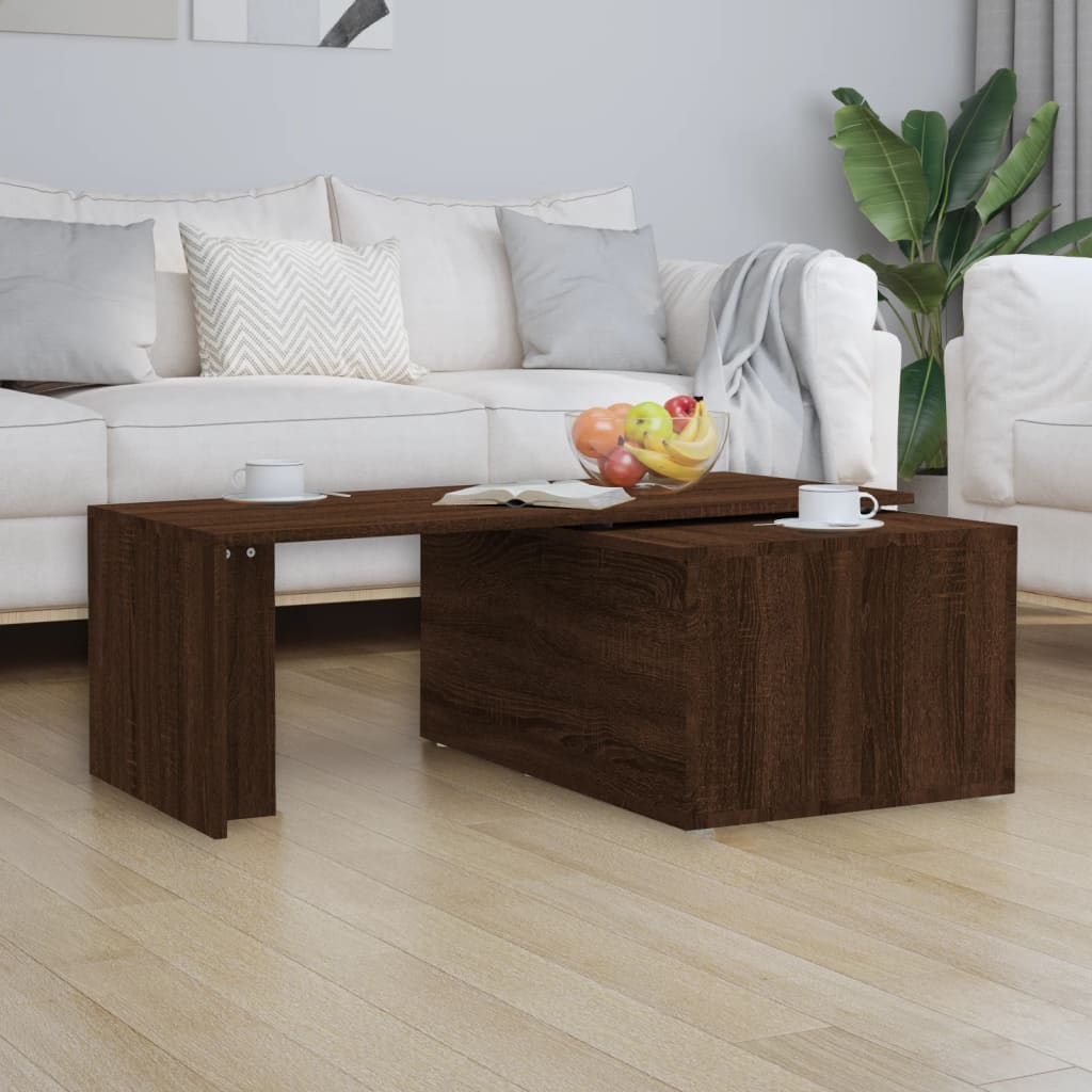 vidaXL Kavos staliukas, rudas ąžuolo, 150x50x35cm, apdirbta mediena