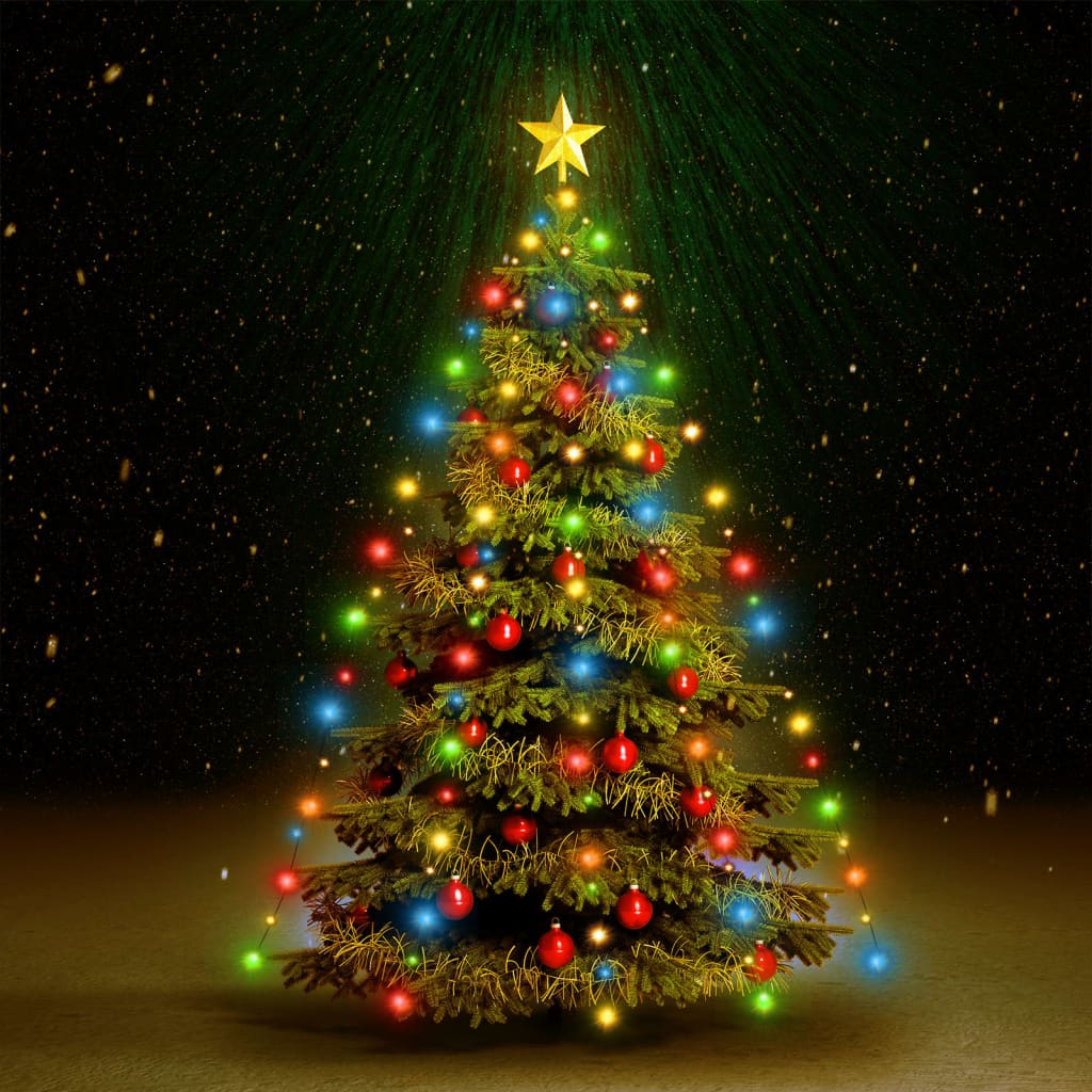 vidaXL Kalėdų eglutės girlianda su 150 spalvotų LED lempučių, 150cm