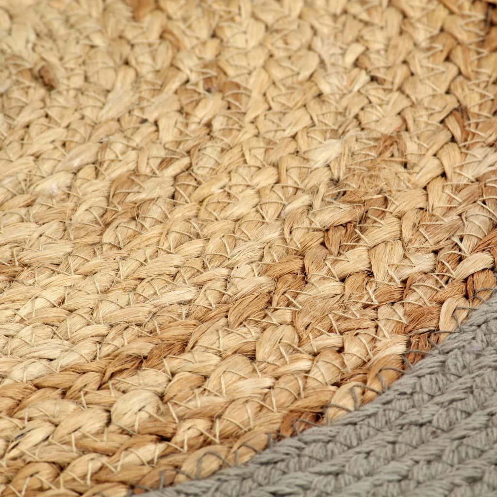 vidaXL Stalo kilimėliai, 4vnt., natūralios ir pilkos spalvų, 38cm