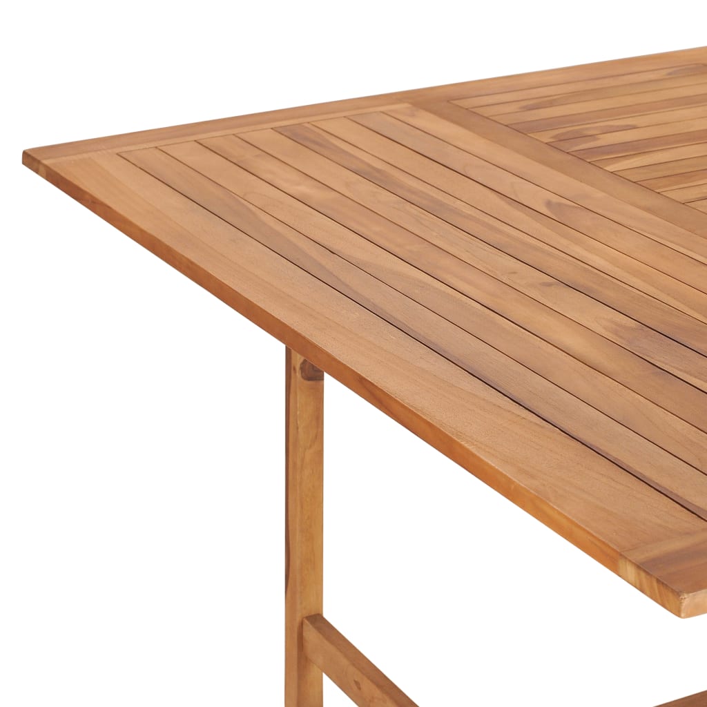 vidaXL Sodo stalas, 150x150x76cm, tikmedžio medienos masyvas