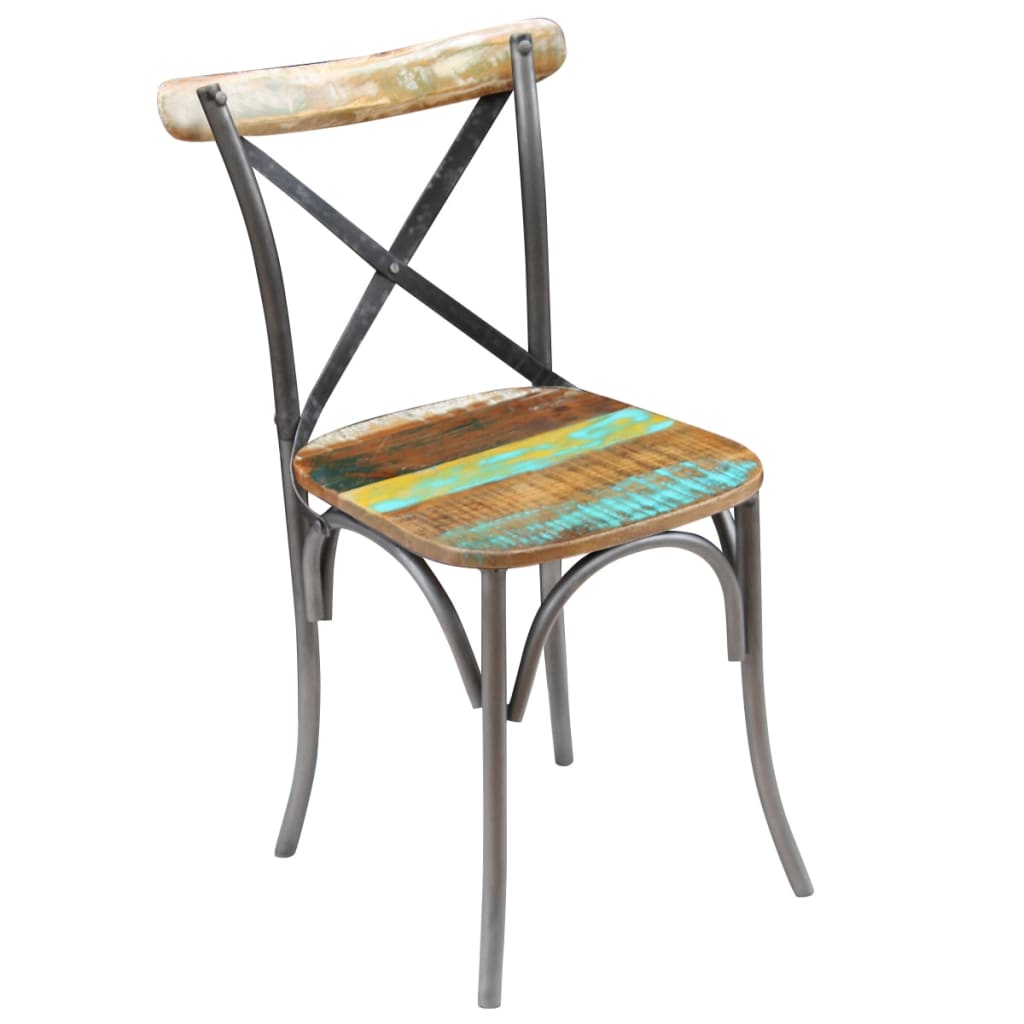 vidaXL Valgomojo kėdės, 4 vnt., perdirbtos medienos masyvas