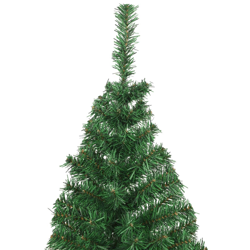 vidaXL Dirbtinė Kalėdų eglutė su storomis šakomis, žalia, 210cm, PVC