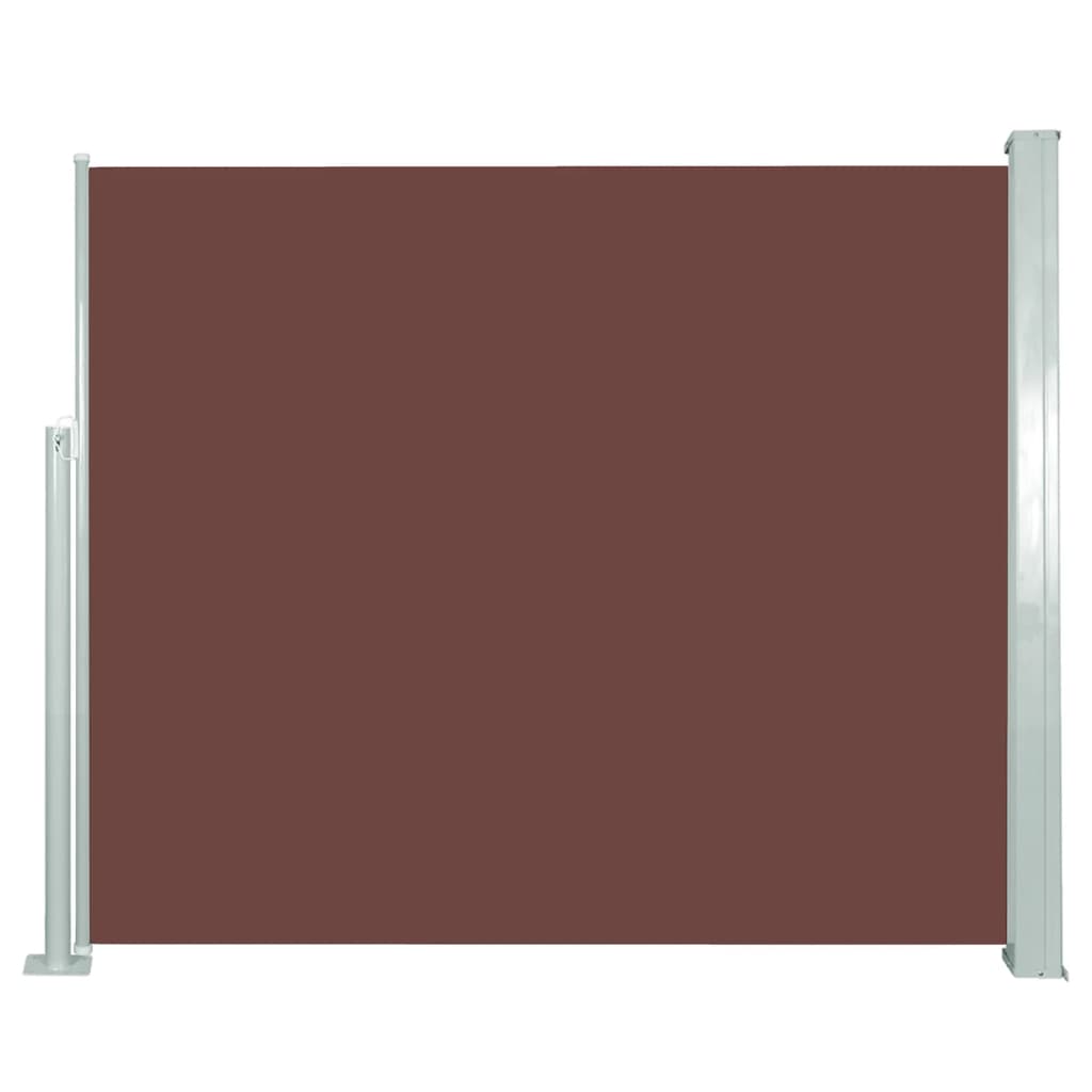 vidaXL Ištraukiama šoninė pertvara, rudos spalvos, 120x300cm