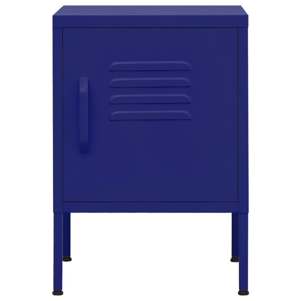 vidaXL Naktinis staliukas, tamsiai mėlyna, 35x35x51cm, plienas