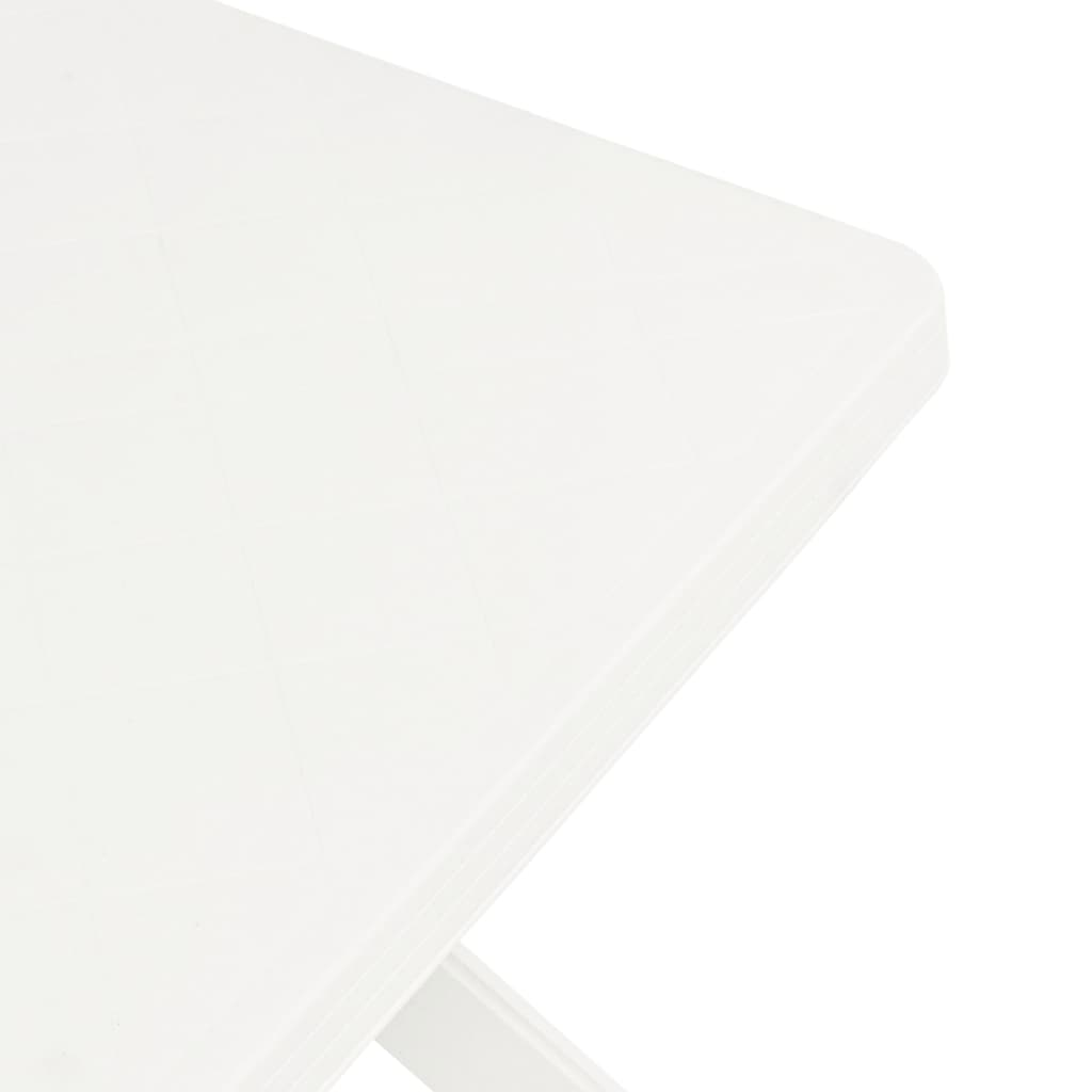 vidaXL Bistro staliukas, baltos spalvos, 70x70x72cm, plastikas