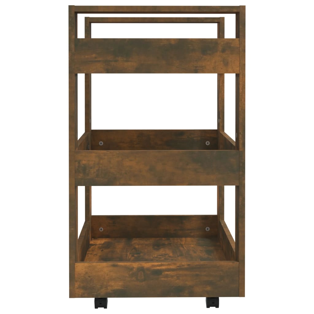 vidaXL Virtuvės vežimėlis, dūminio ąžuolo, 60x45x80cm, mediena