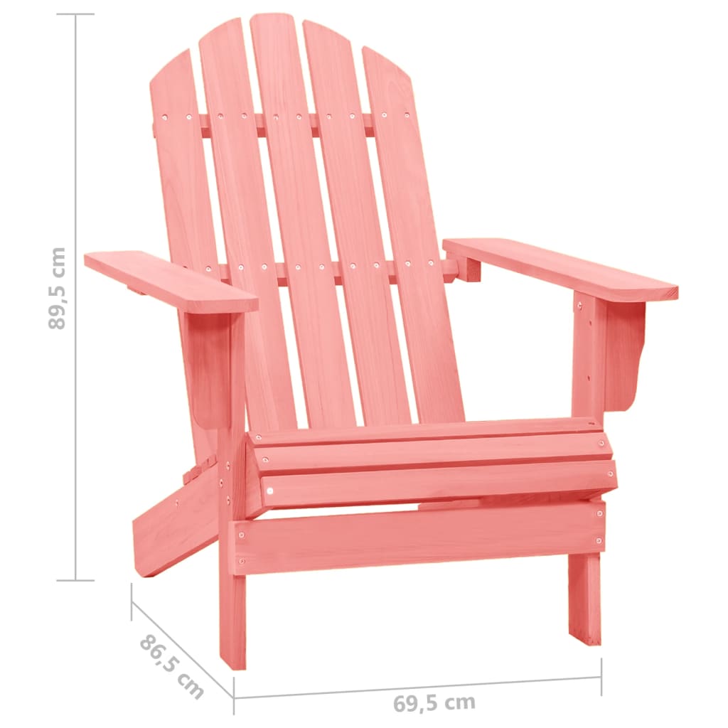 vidaXL Sodo Adirondack kėdė, rožinės spalvos, eglės medienos masyvas