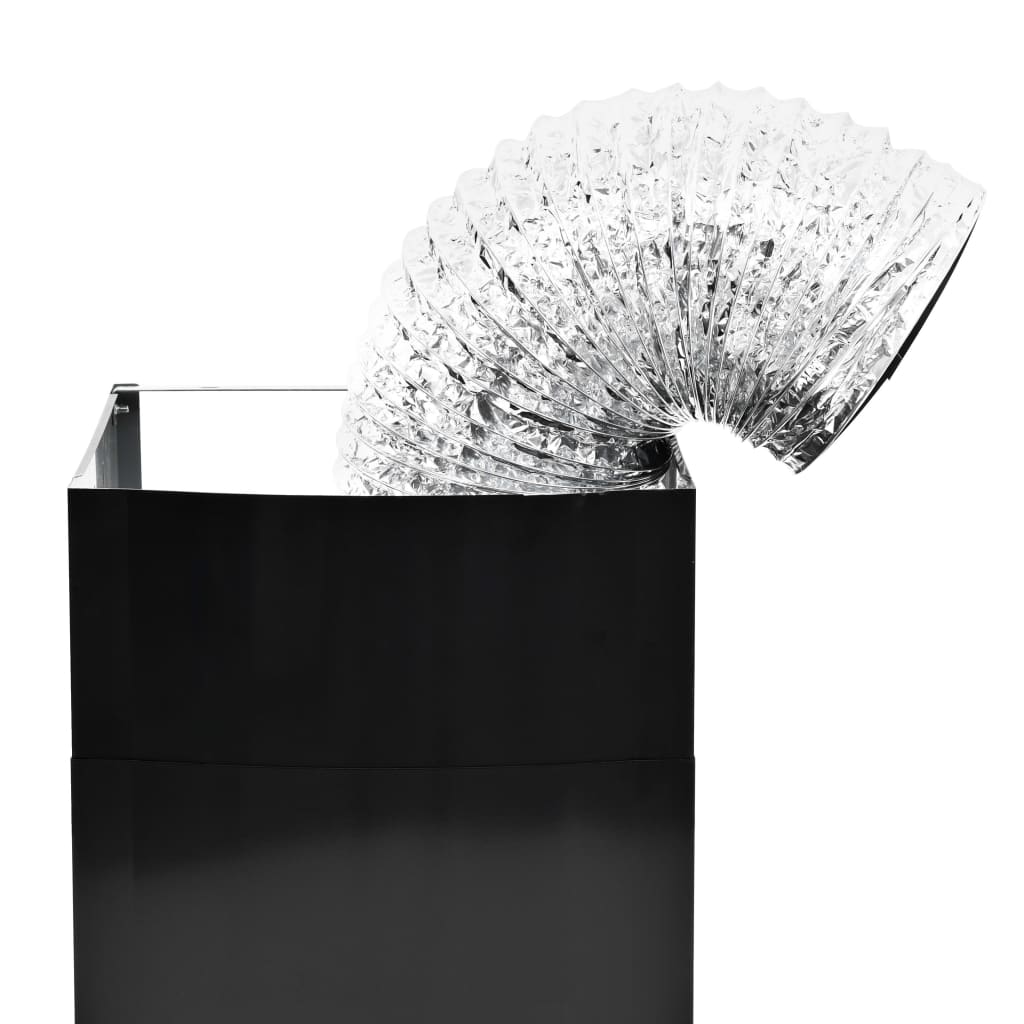 vidaXL Sieninis gartraukis, juodas, 60cm, nerūdijantis plienas