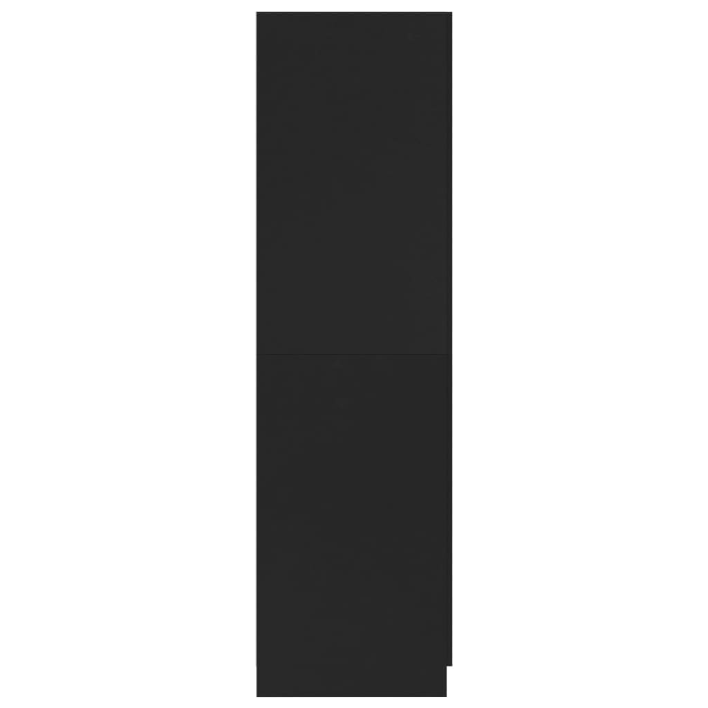 vidaXL Drabužių spinta, juodos spalvos, 80x52x180cm, MDP