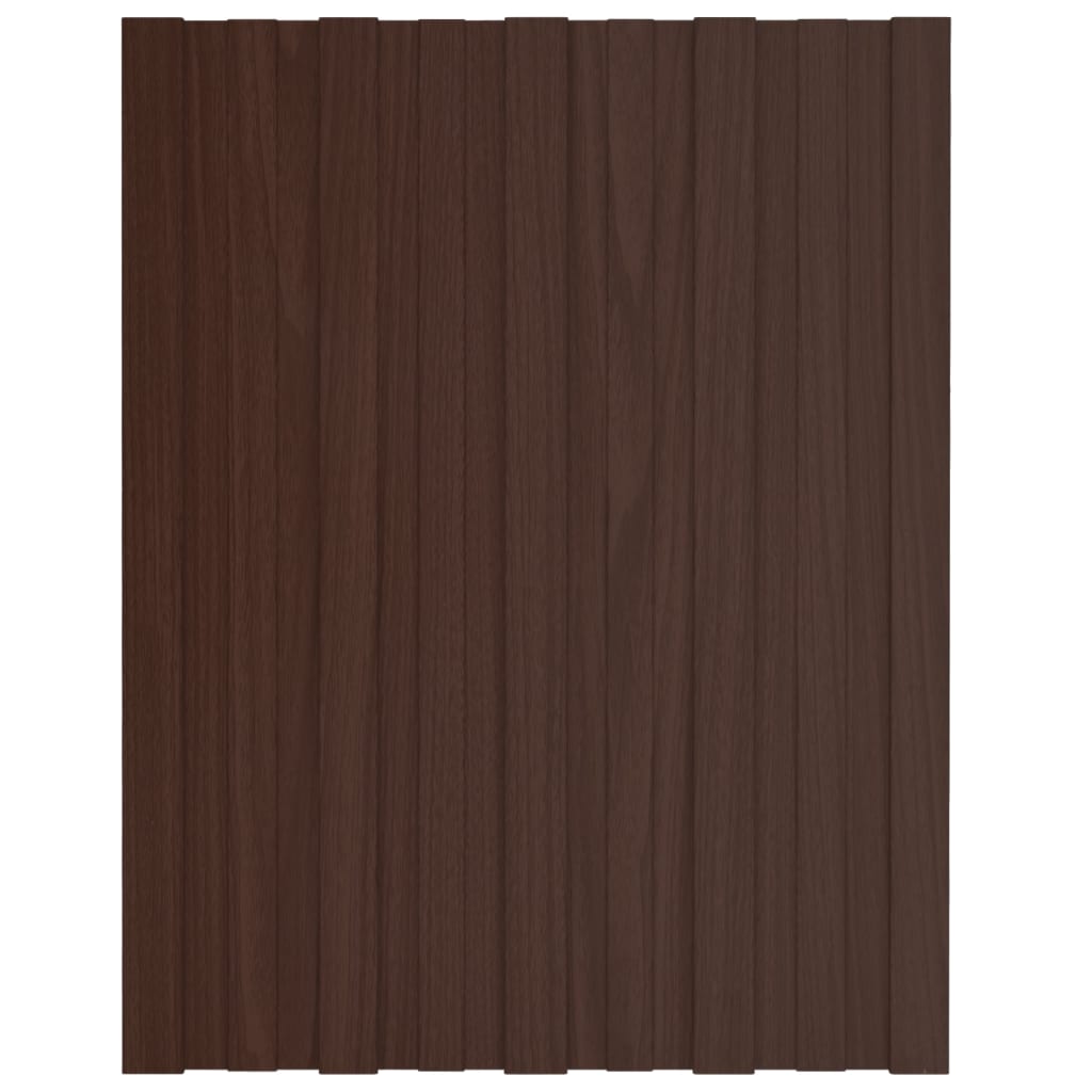 vidaXL Stogo plokštės, 36vnt., rudos, 60x45cm, galvanizuotas plienas