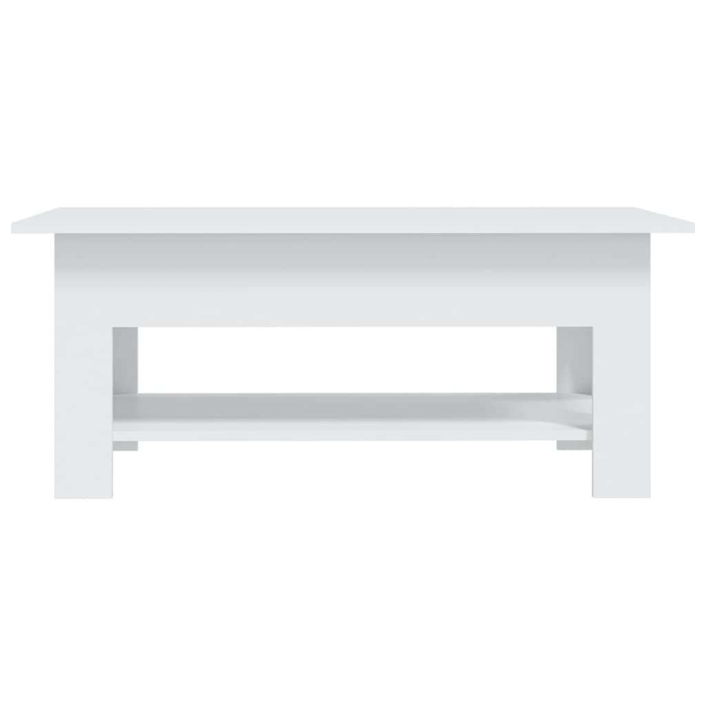 vidaXL Kavos staliukas, baltos spalvos, 102x55x42cm, MDP