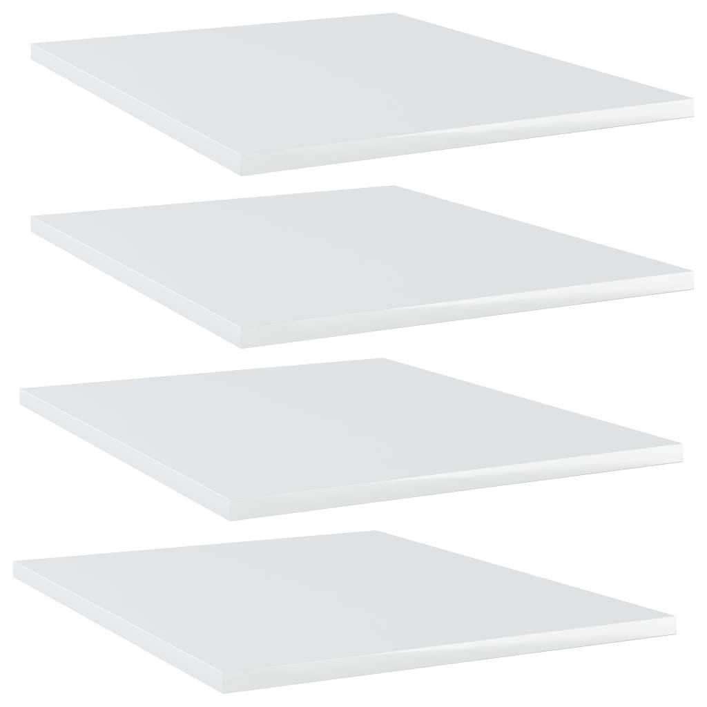 vidaXL Knygų lentynos plokštės, 4vnt., baltos, 40x50x1,5cm, MDP
