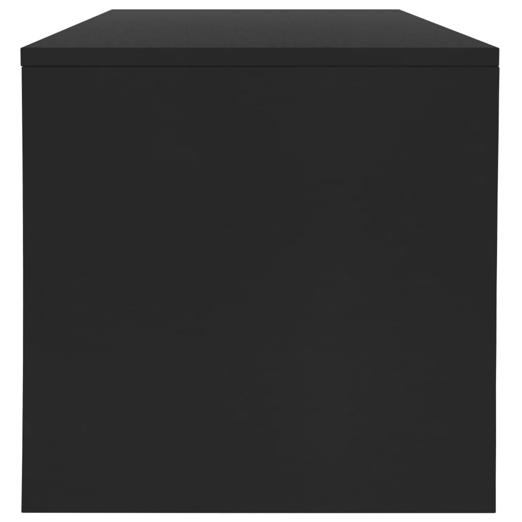 vidaXL Kavos staliukas, juodas, 100x40x40cm, apdirbta mediena
