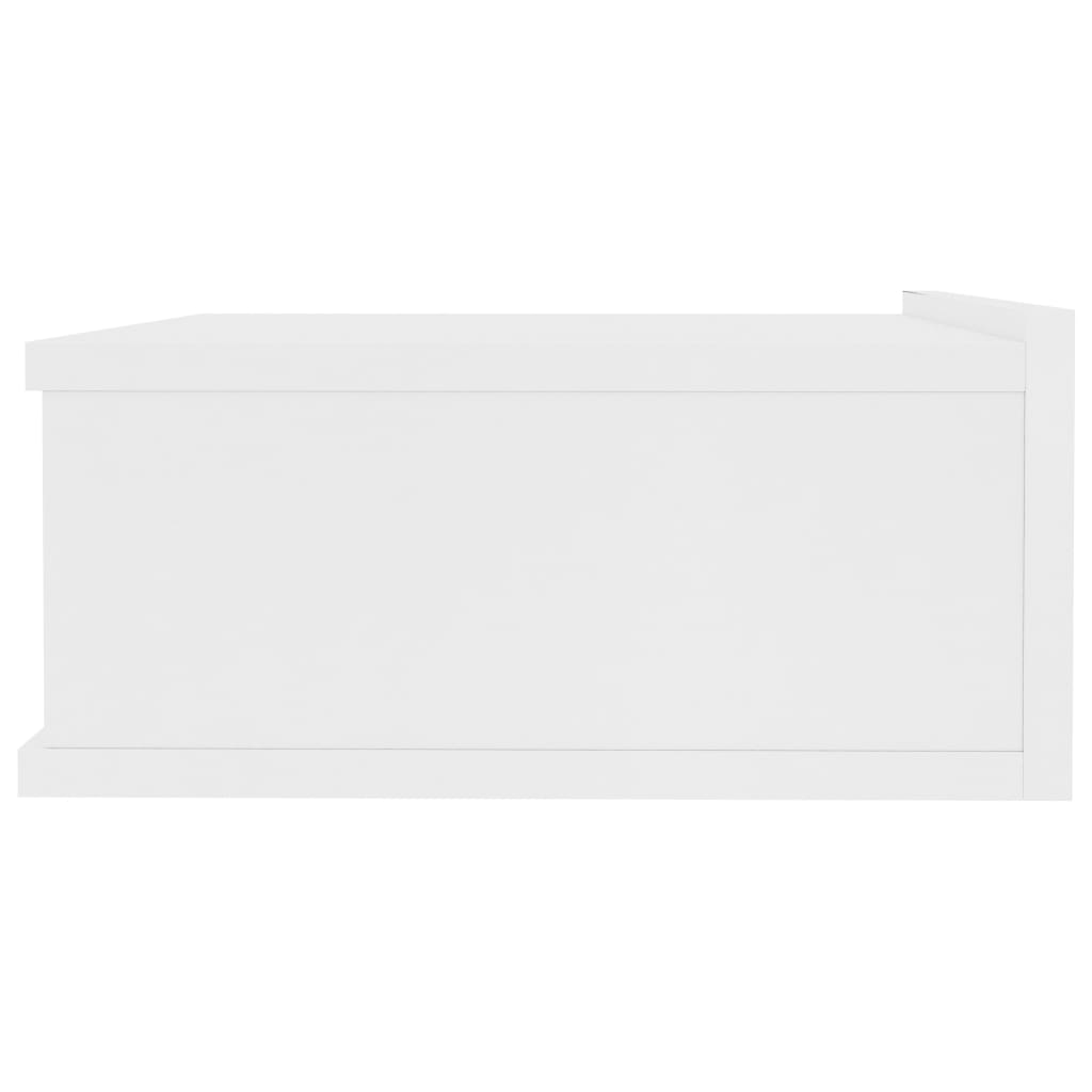 vidaXL Pakabinamas naktinis staliukas, baltos sp., 40x30x15cm, MDP