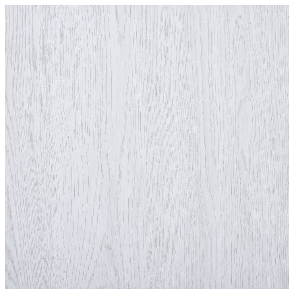 vidaXL Grindų plokštės, baltos spalvos, 5,11m², PVC, prilipdomos