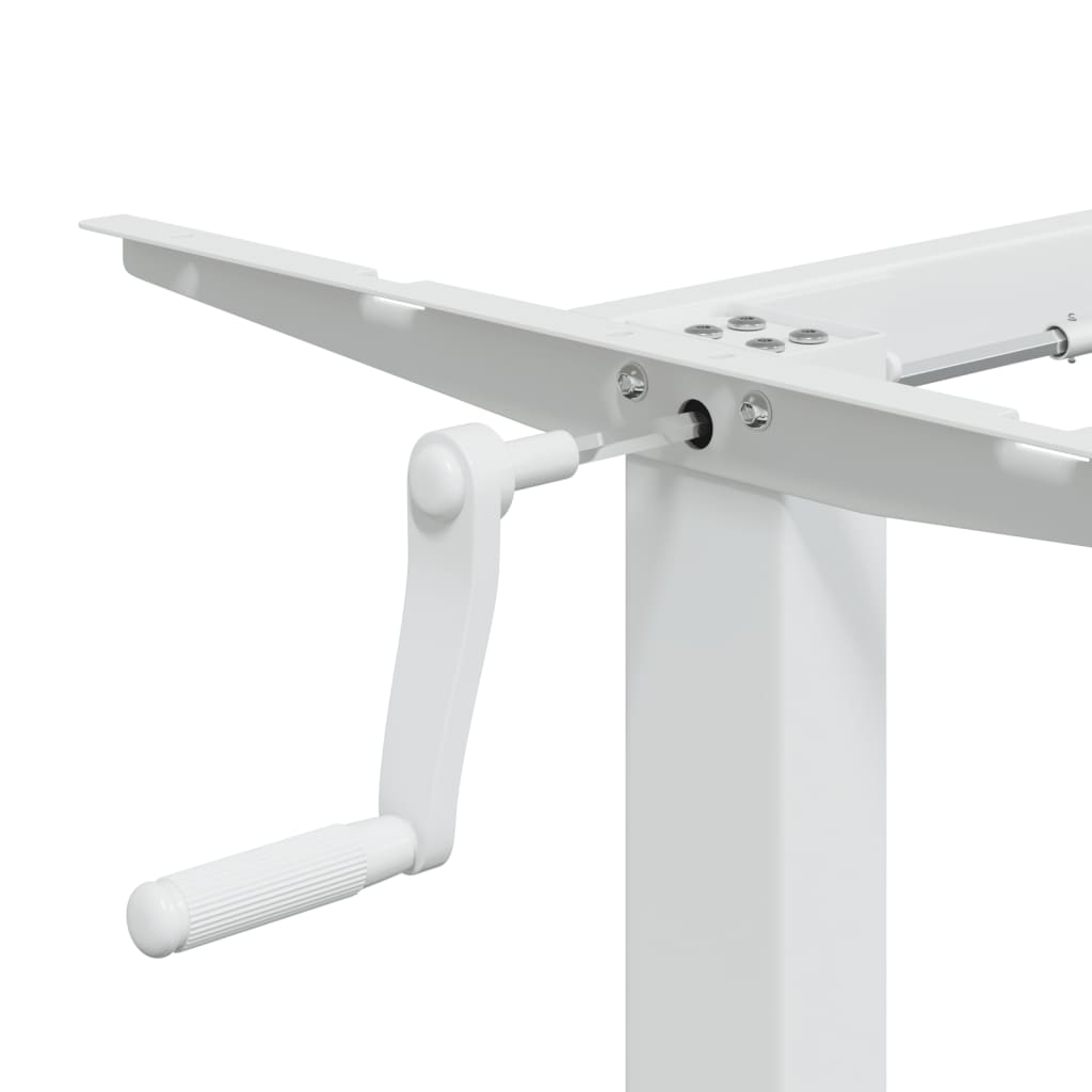 vidaXL Rašomojo stalo rėmas, baltas, (94–135)x60x(70–114)cm, plienas