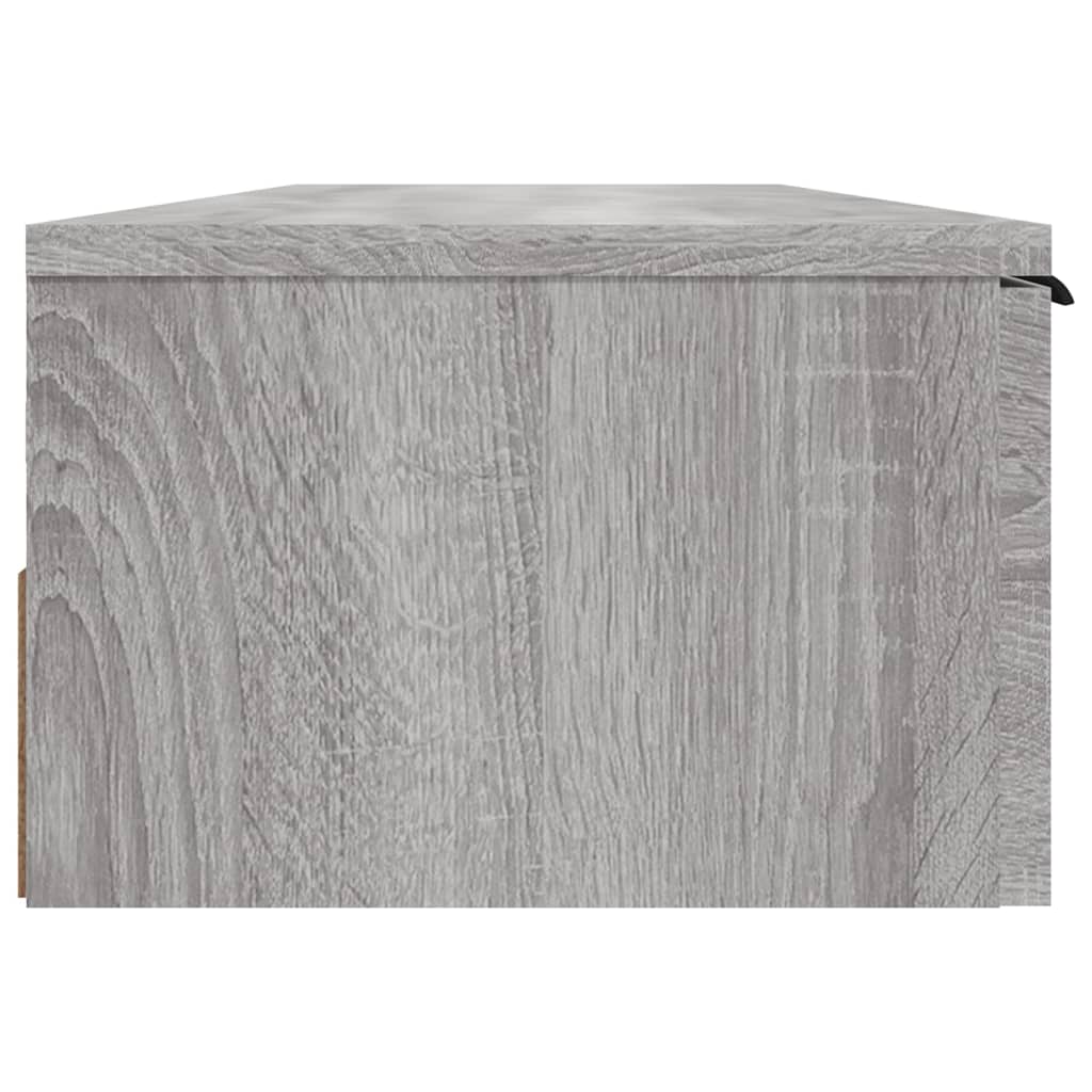 vidaXL Sieninė spintelė, pilka ąžuolo, 102x30x20cm, apdirbta mediena