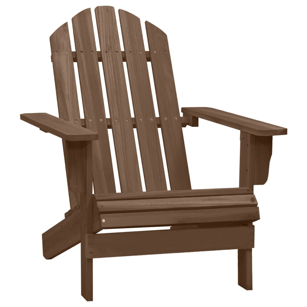 vidaXL Sodo kėdė, ruda, mediena