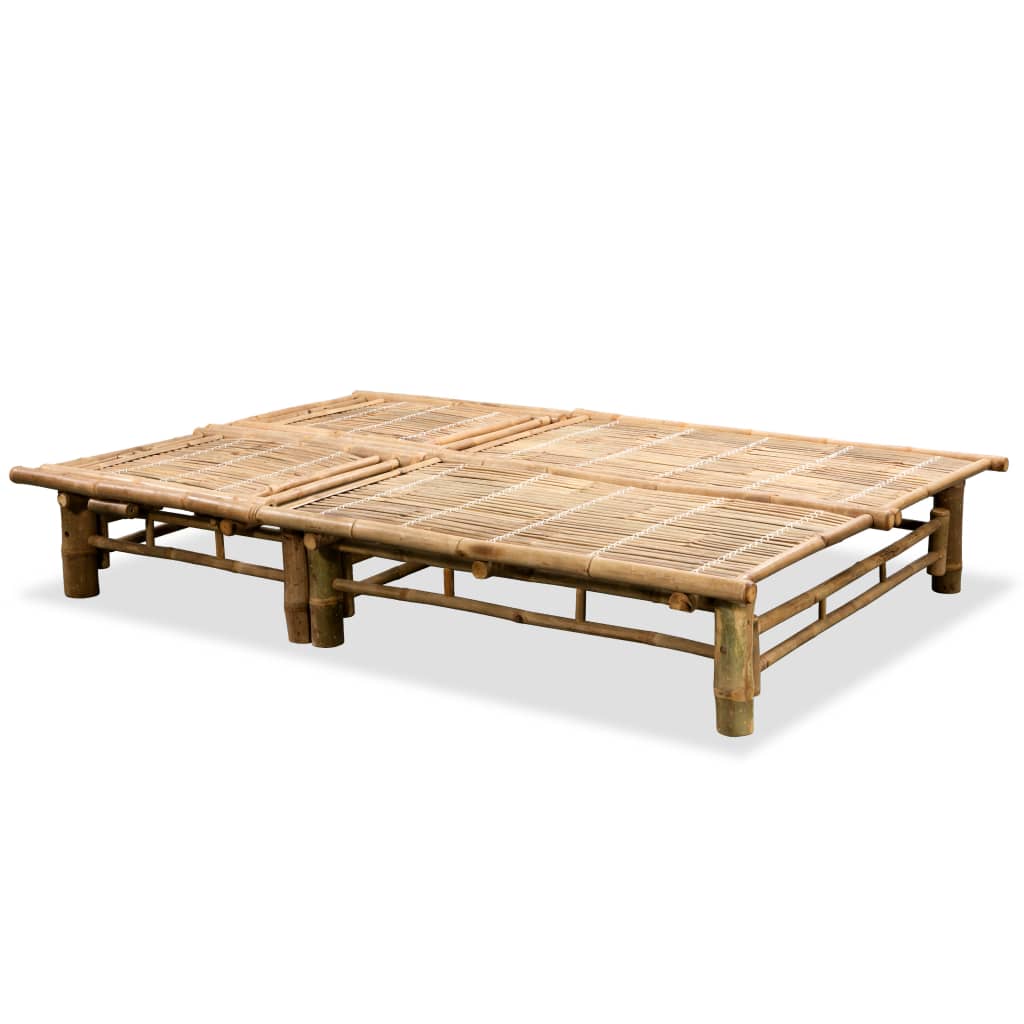vidaXL Dvigulis saulės gultas, bambukas