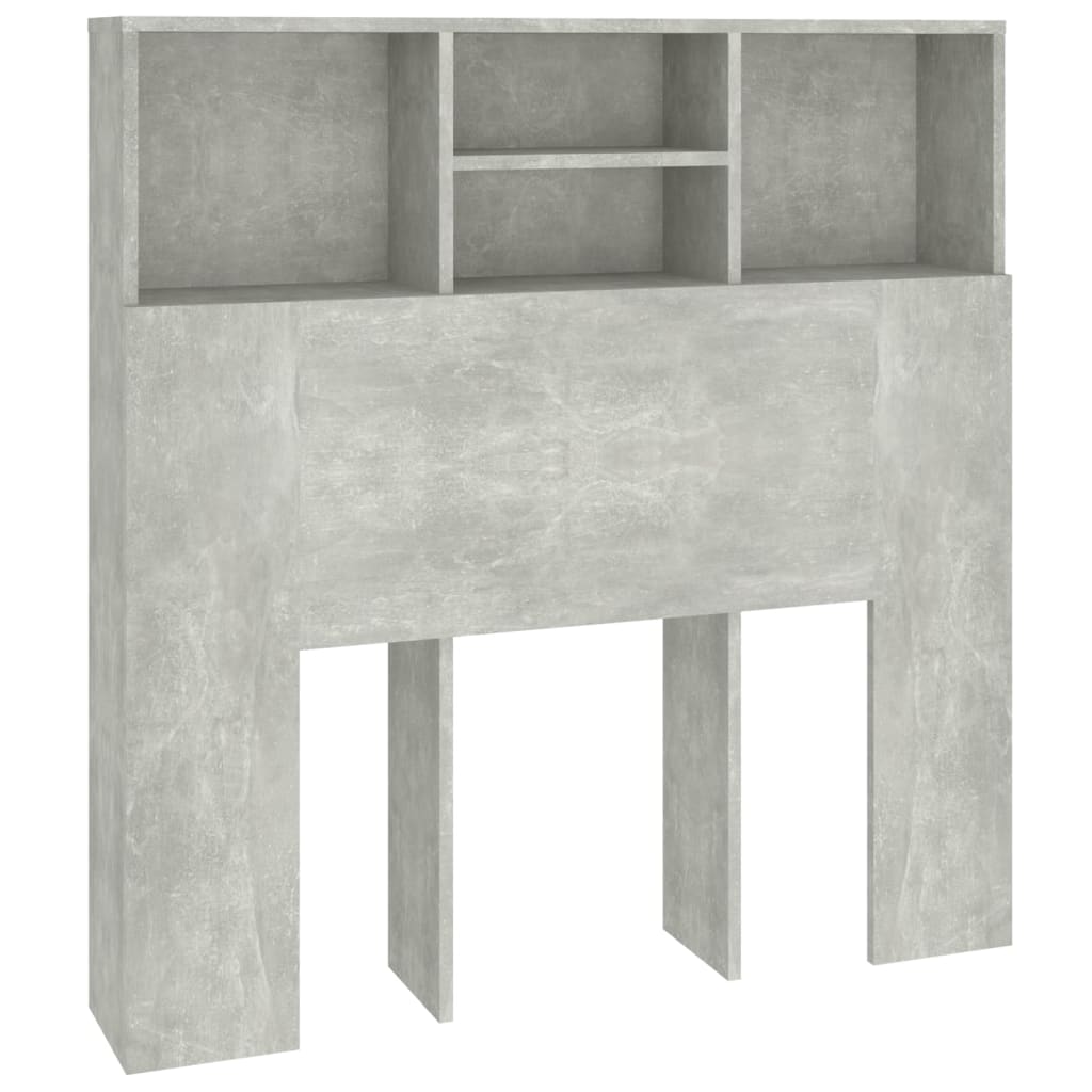 vidaXL Galvūgalis-spintelė, betono pilkos spalvos, 100x19x103,5cm