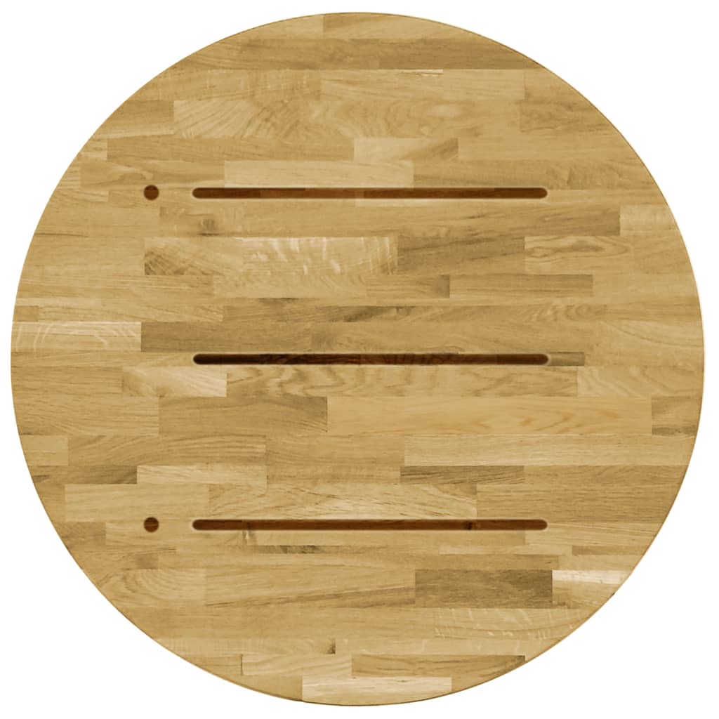 vidaXL Stalviršis, masyvi ąžuolo mediena, apvalus, 23mm, 500mm