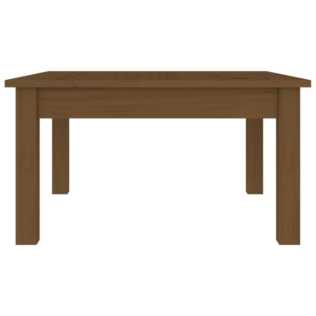 vidaXL Kavos staliukas, medaus rudas, 55x55x30cm, pušies masyvas