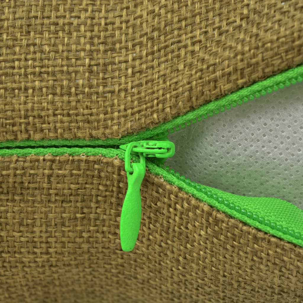 vidaXL Pagalvėlių užvalkalai, 4 vnt., lino imitacija, žali, 50 x 50 cm