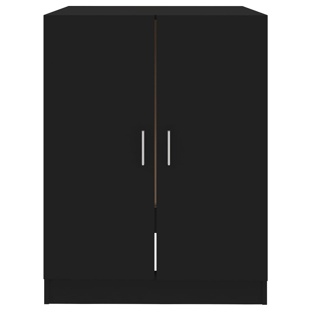 vidaXL Skalbimo mašinos spintelė, juodos spalvos, 71x71,5x91,5cm