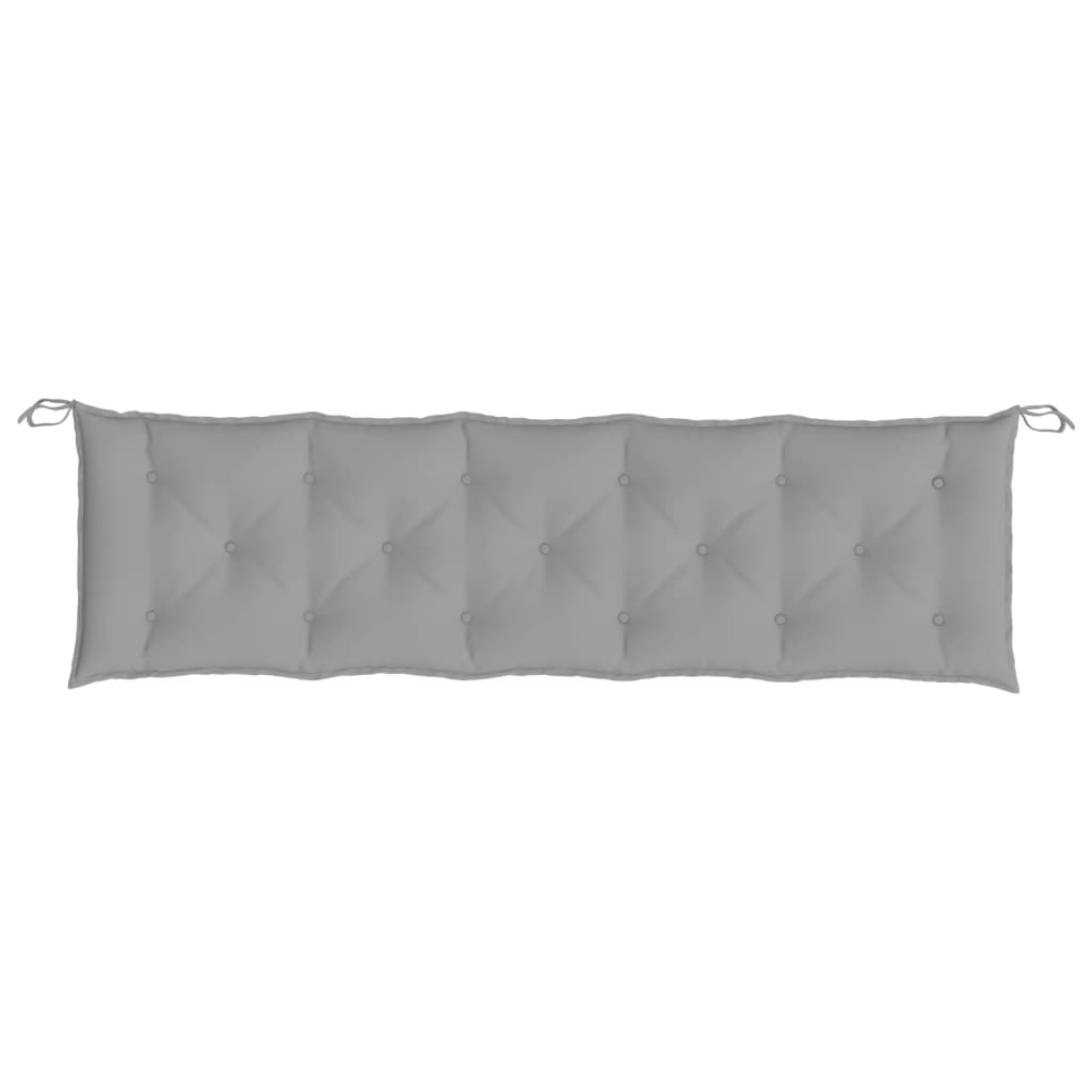 vidaXL Sodo suoliuko pagalvėlė, pilkos spalvos, 180x50x7cm, audinys