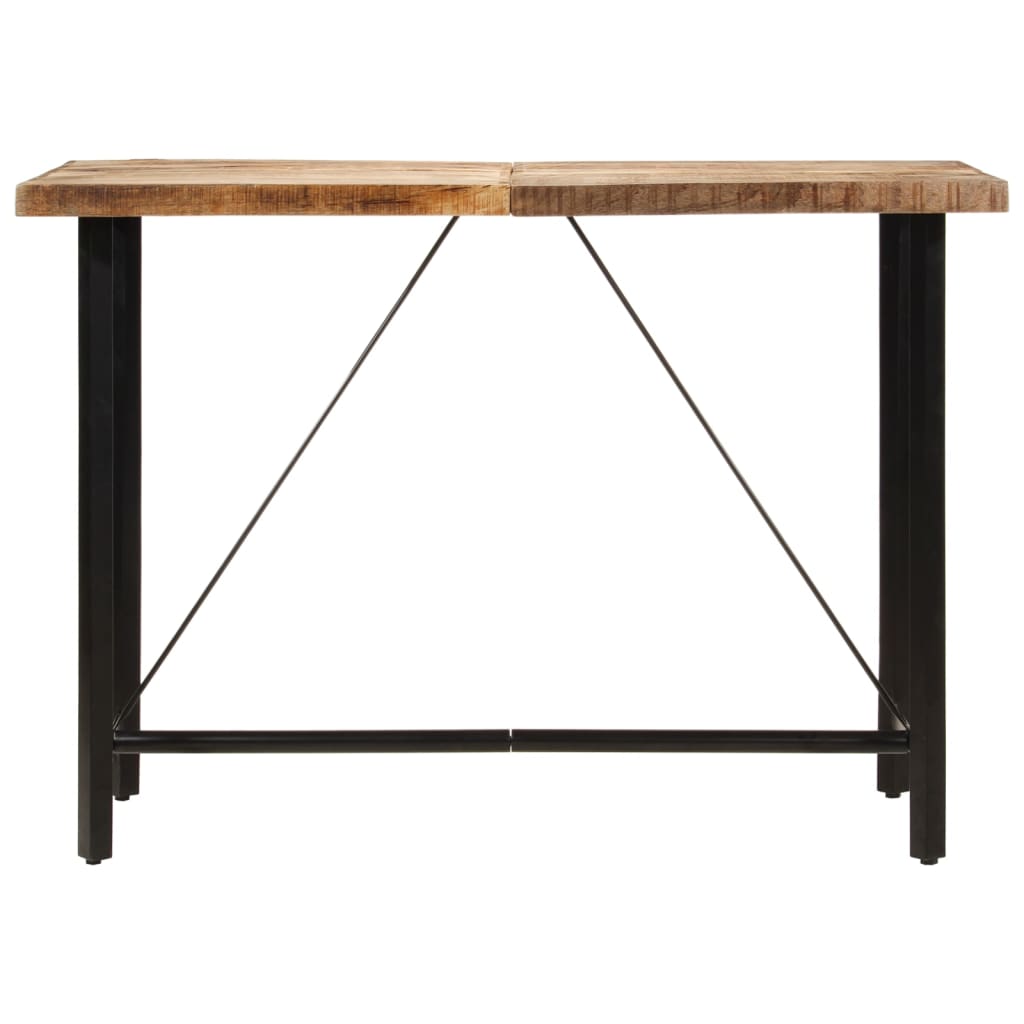 vidaXL Baro stalas, 150x70x107cm, mango medienos masyvas ir geležis
