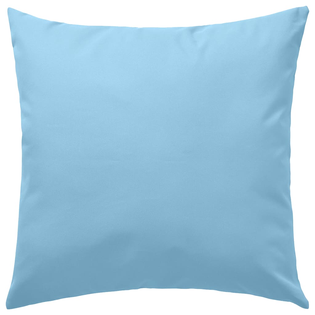 vidaXL Lauko pagalvės, 4 vnt., šviesiai mėlynos sp., 45x45 cm