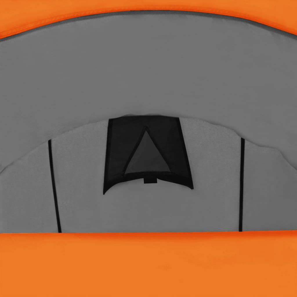 vidaXL Stovyklavimo palapinė, pilkos ir oranžinės spalvos, 4 vietų
