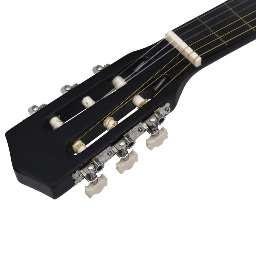 vidaXL Klasikinė gitara, juodos spalvos, 38", 6 stygos
