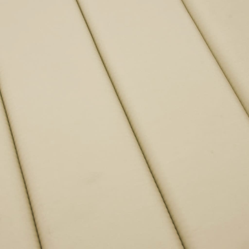 vidaXL Saulės gulto čiužinukas, smėlio spalvos, 200x60x3cm, audinys