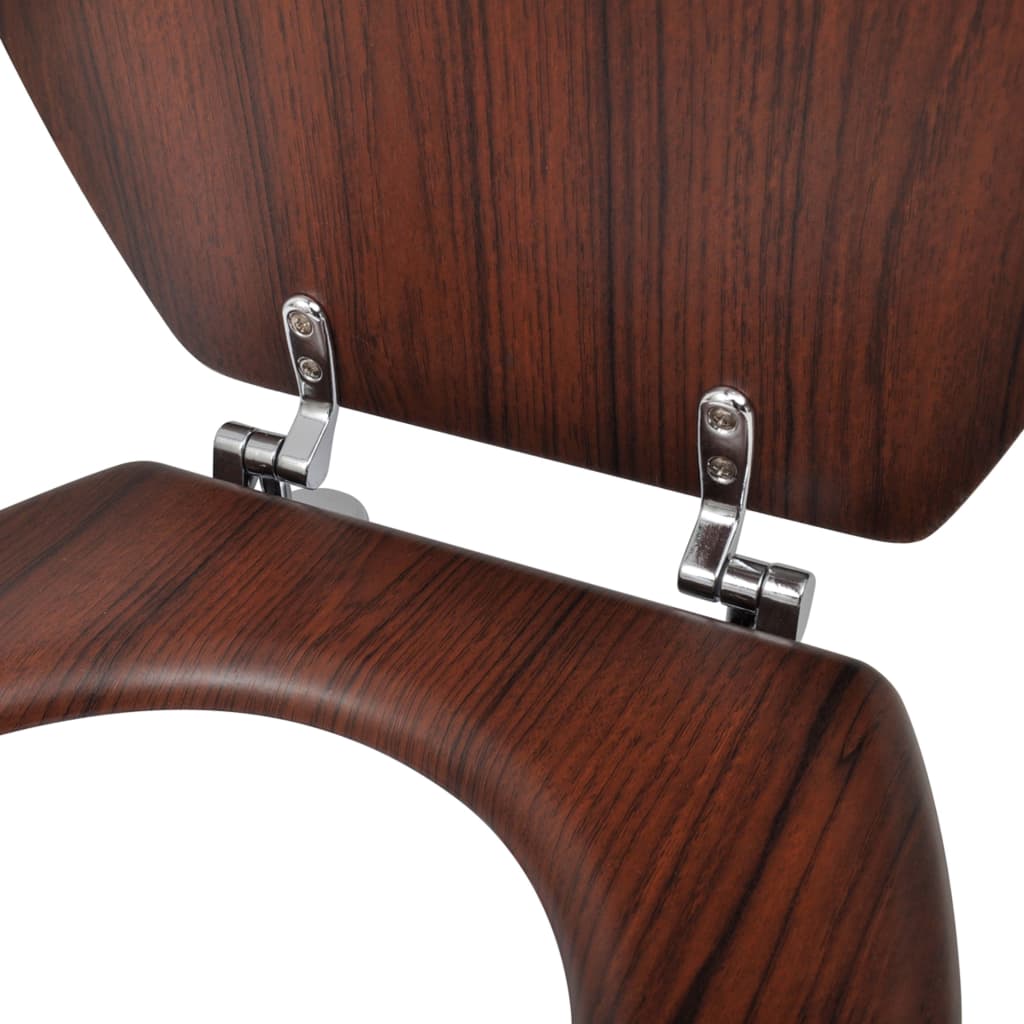 vidaXL Klozeto sėdynė, ruda, MDF, paprastas dizainas
