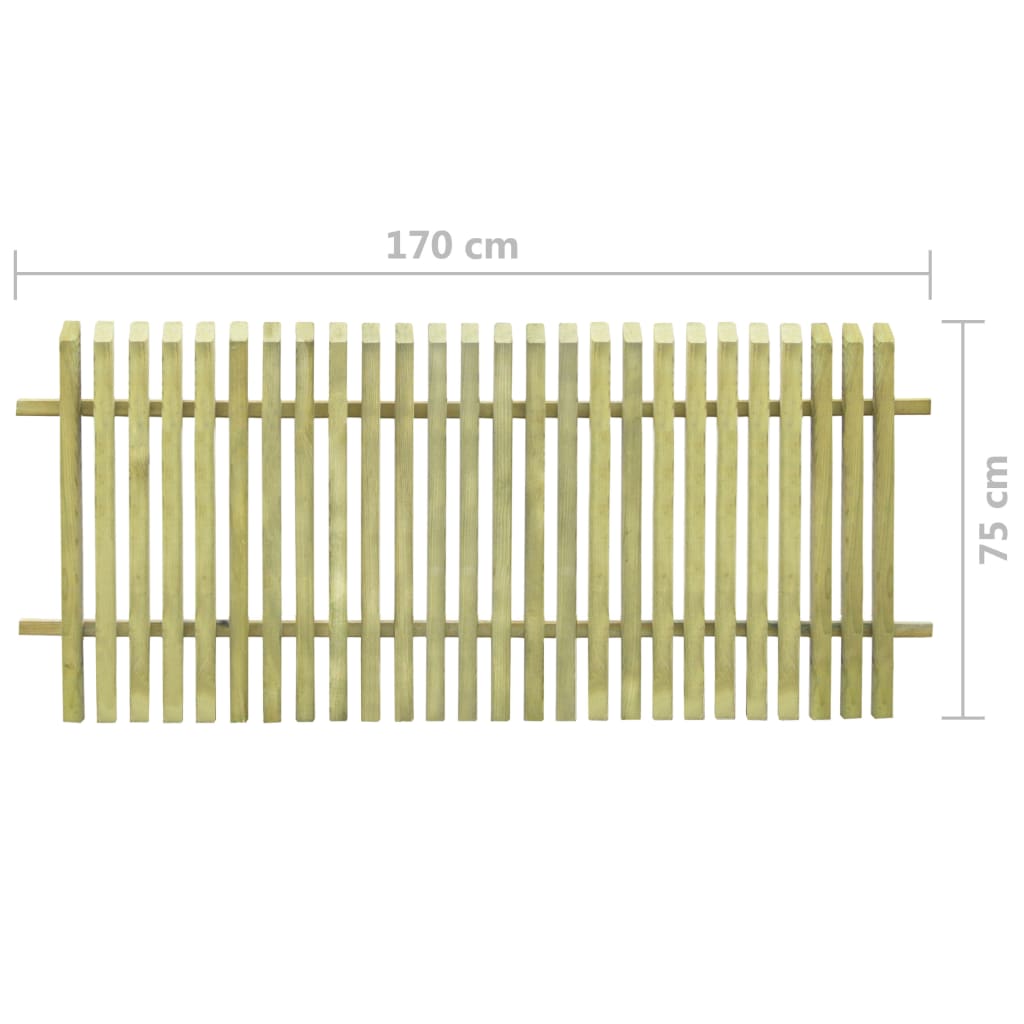 vidaXL Sodo tvora, 170x75cm, impregnuota pušies mediena