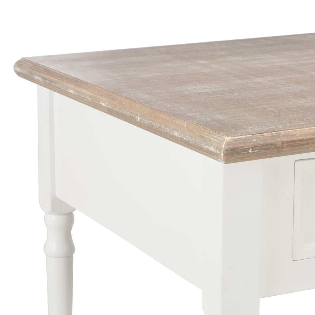 vidaXL Kavos staliukas, baltos spalvos, 100x55x45 cm, mediena