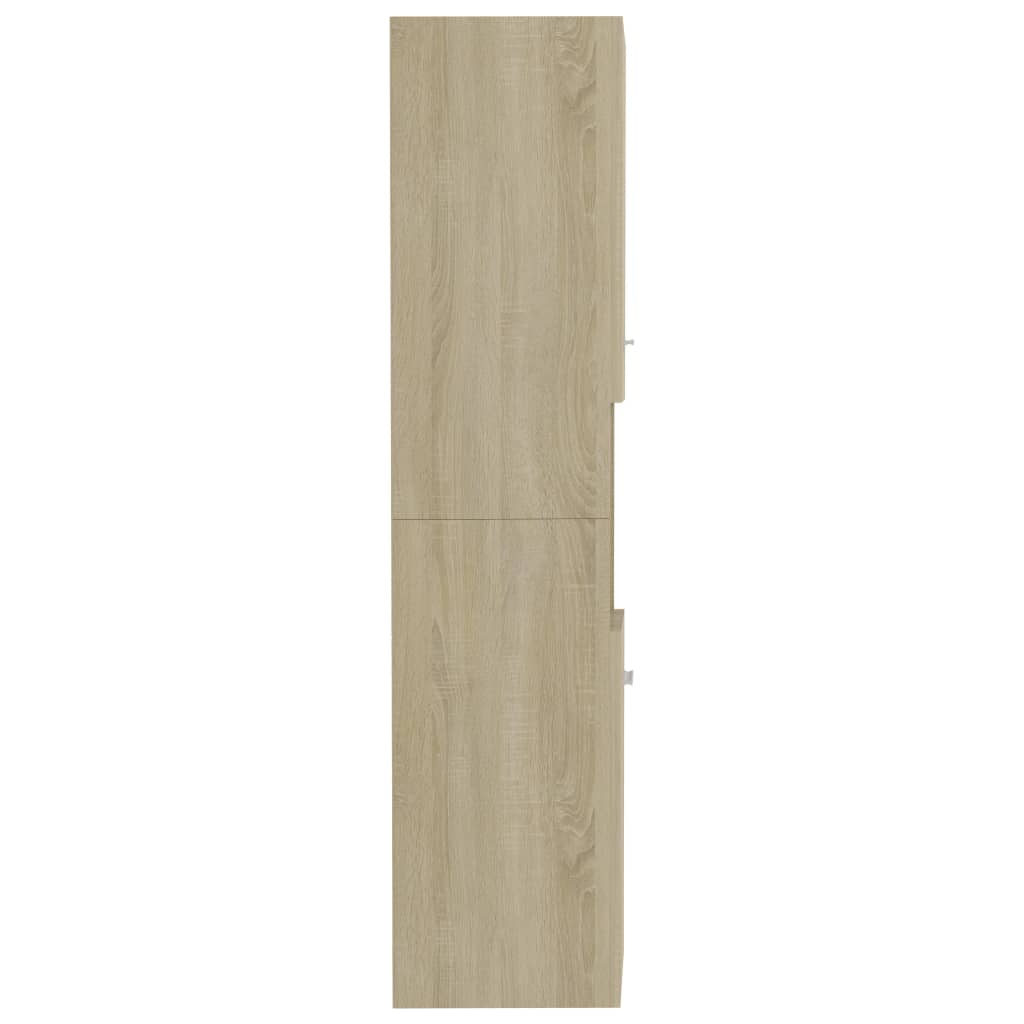 vidaXL Vonios kambario spintelė, ąžuolo, 30x30x130cm, apdirbta mediena