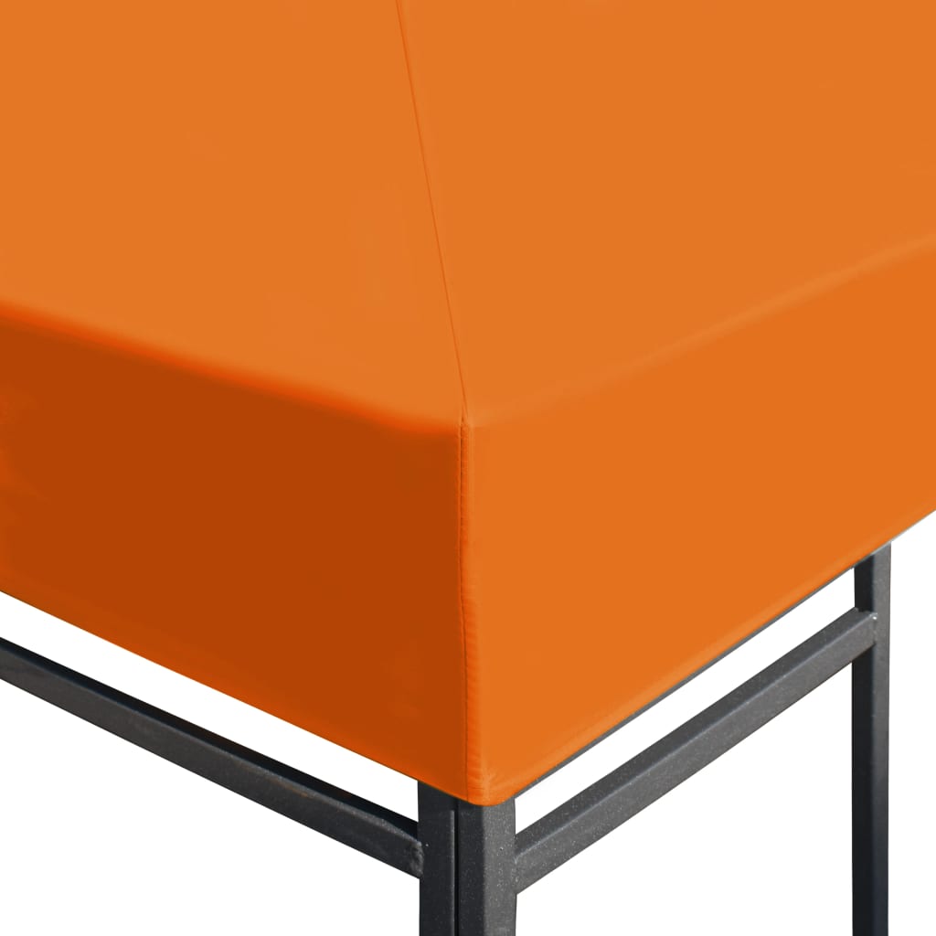 vidaXL Viršutinis pavėsinės uždangalas, oranžinis, 310 g/m², 4x3m