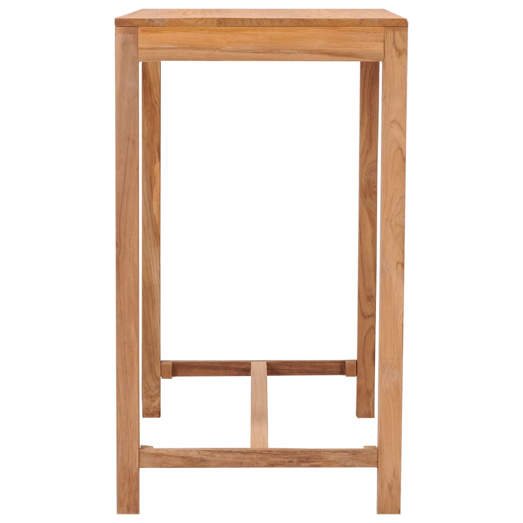 vidaXL Sodo baro stalas, 110x60x105cm, tikmedžio medienos masyvas