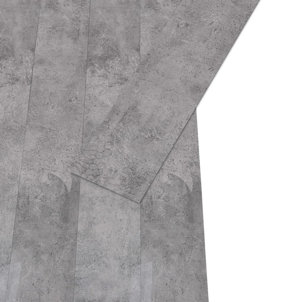vidaXL Grindų plokštės, betono rudos, PVC, 5,21m², 2mm