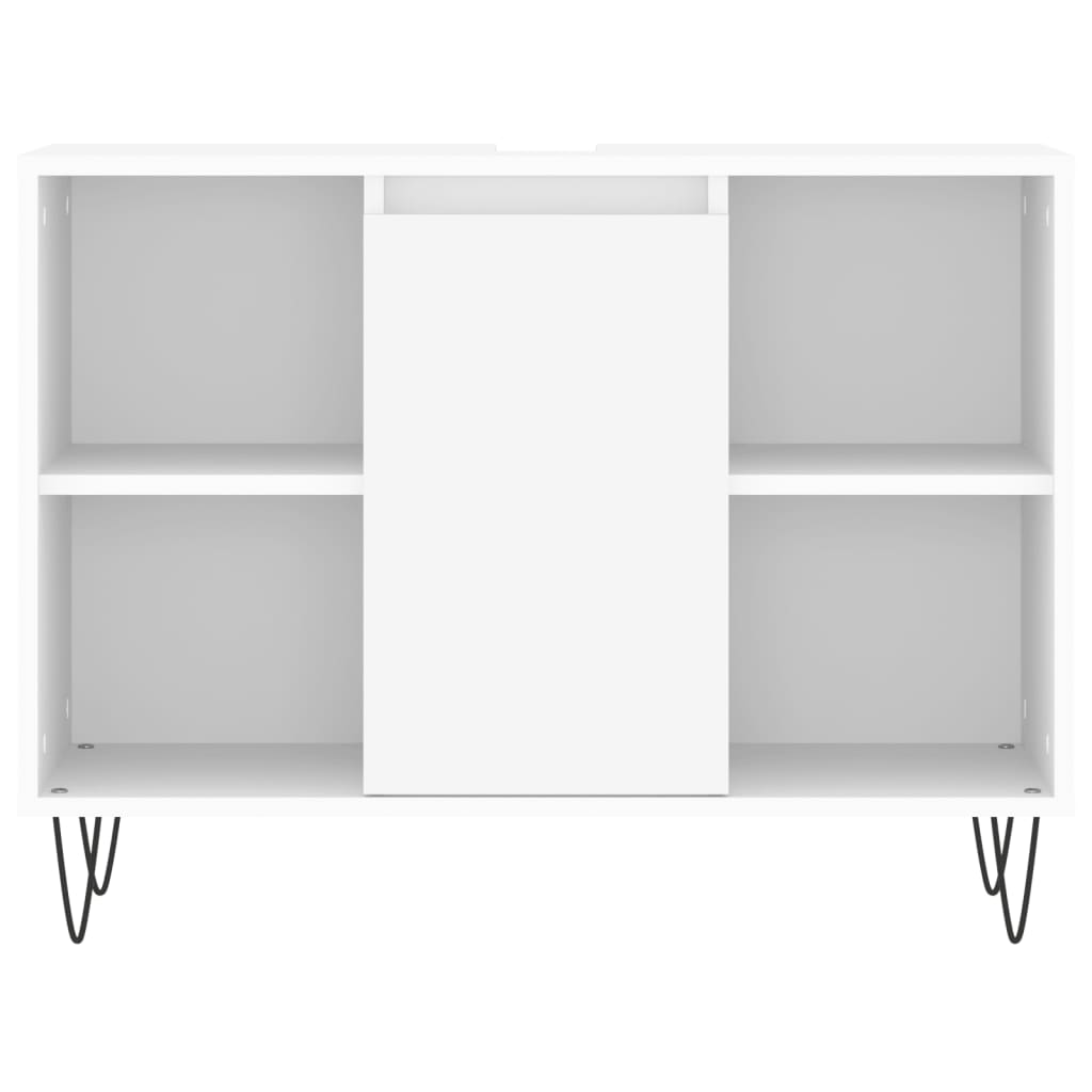 vidaXL Vonios kambario spintelė, balta, 80x33x60cm, apdirbta mediena