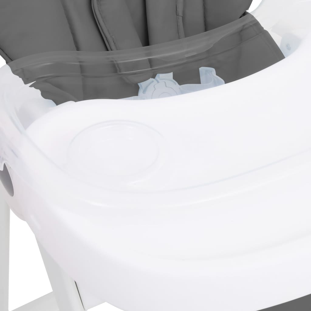 vidaXL Aukšta maitinimo kėdutė, tamsiai pilkos spalvos, aliuminis