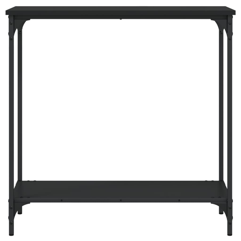 vidaXL Konsolinis staliukas, juodas, 75x30,5x75cm, apdirbta mediena