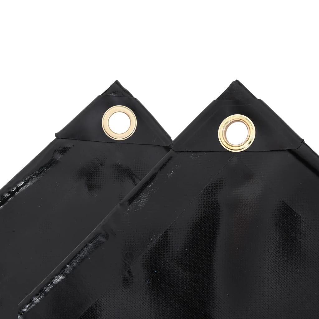 vidaXL Tentas, juodos spalvos, 1,5x10m, 650g/m²