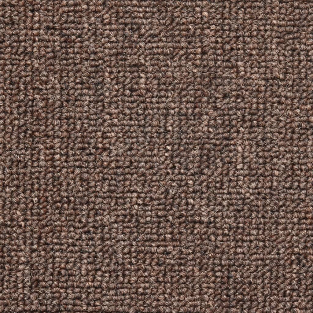 vidaXL Kilimėliai laiptams, 15vnt., rudos kavos spalvos, 56x17x3cm