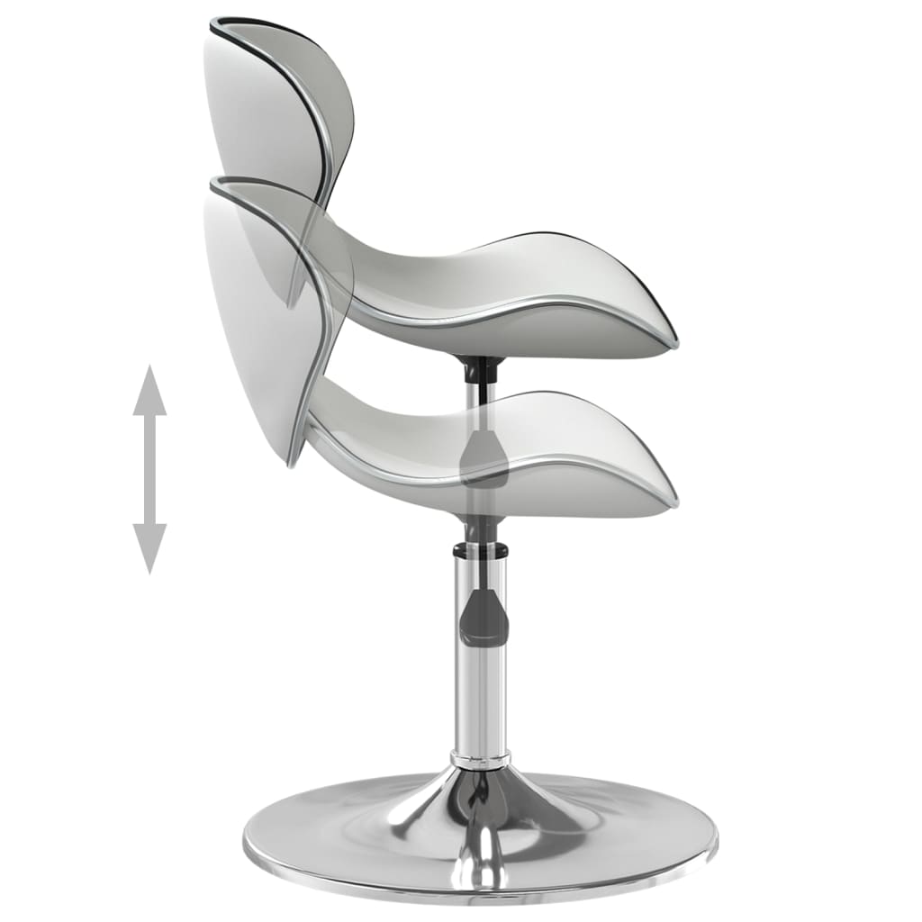 vidaXL Valgomojo kėdė, baltos spalvos, dirbtinė oda (335109)