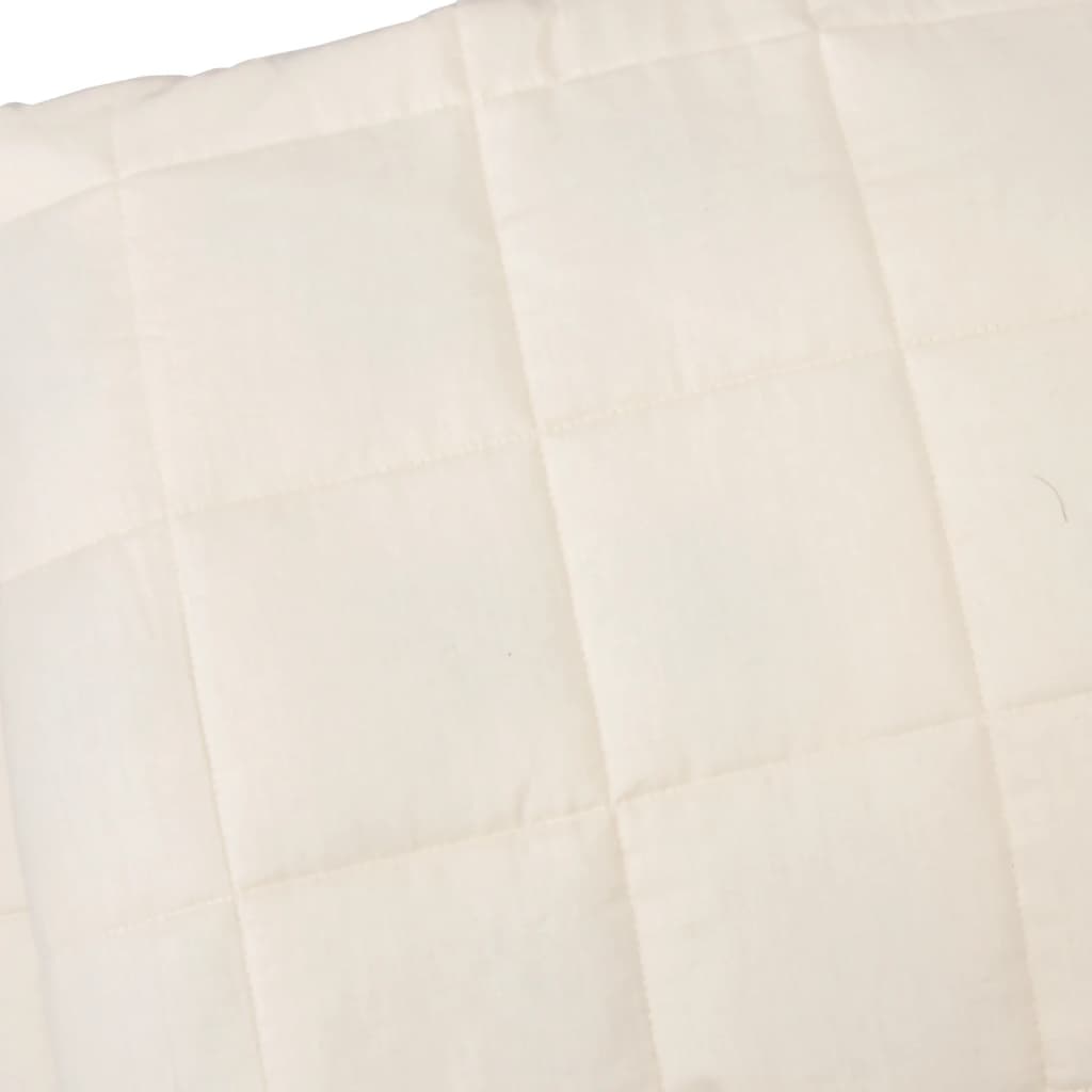 vidaXL Sunki antklodė, šviesi kreminė, 150x200cm, audinys, 11kg